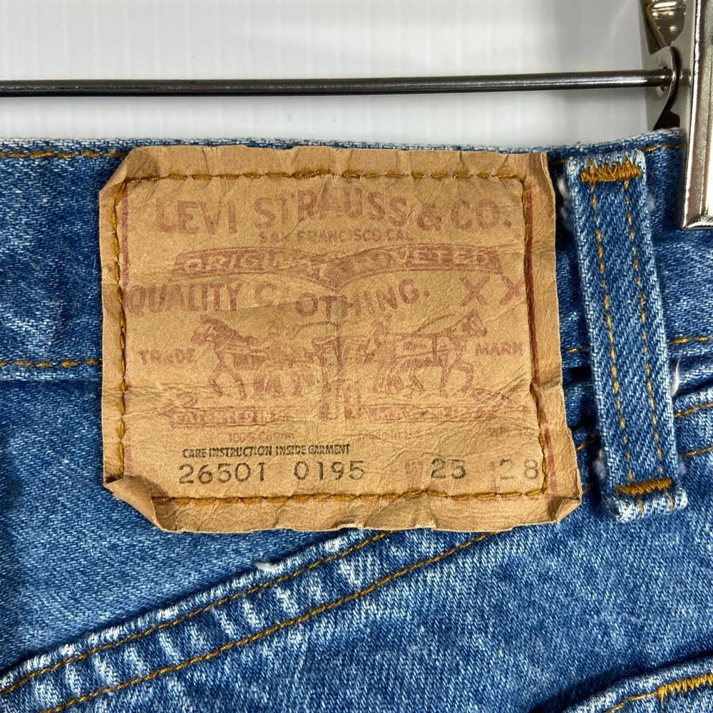 VTG 80s Levis‎ Red Tab 26501 Blue Denim Buttonfly High Rise Jeans Womens 25